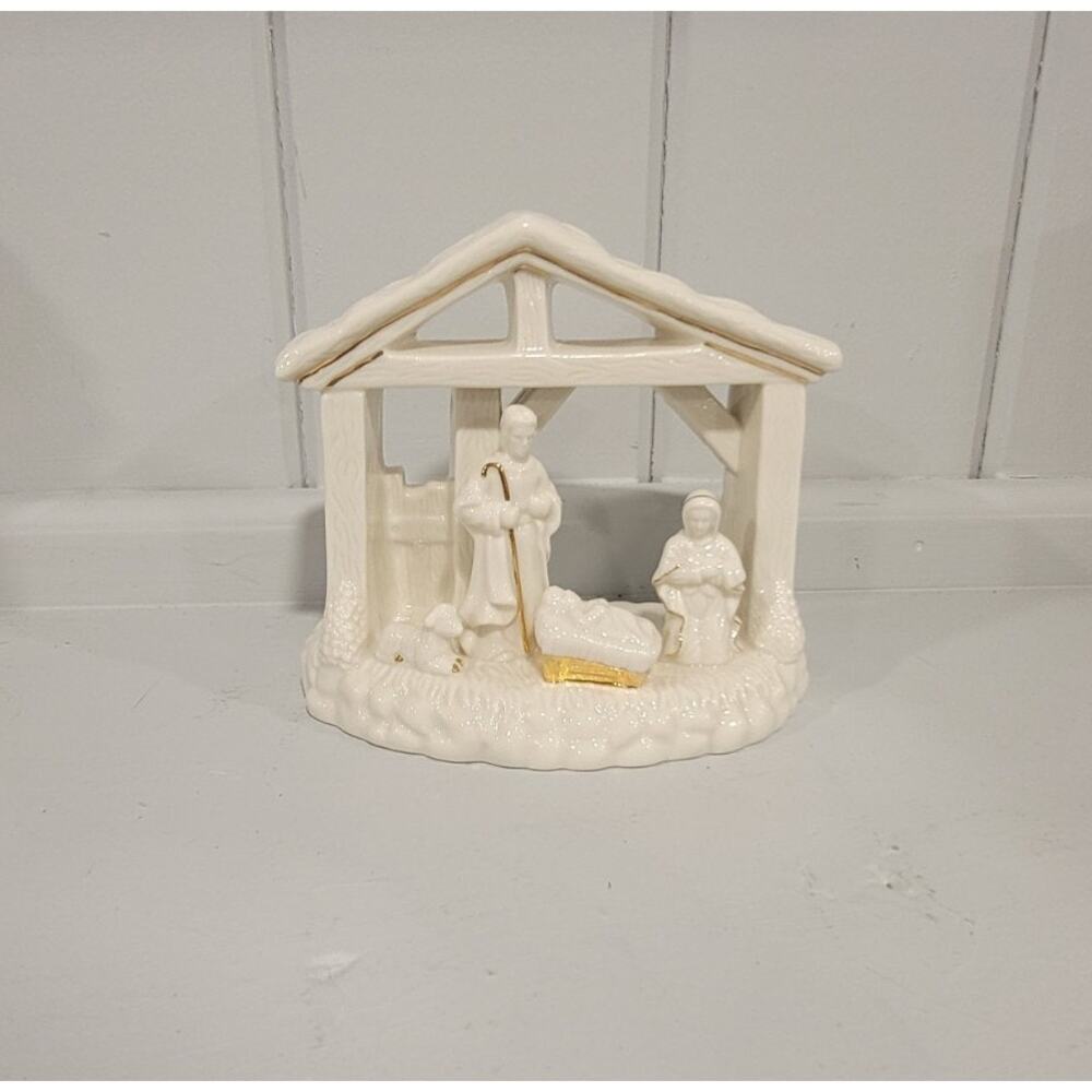 Mikasa Holiday Elegance Mini Nativity Scene Figurine Fine Porcelain Christmas